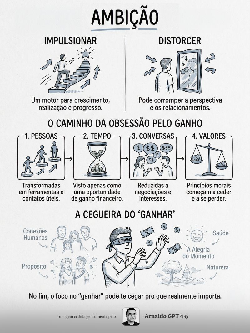 O problema não é a ambição, é deixar que ela te cegue
